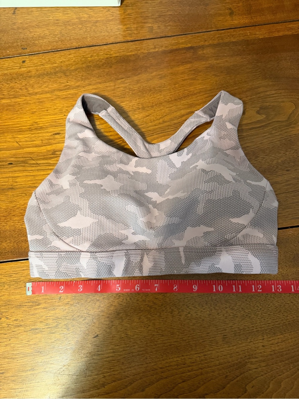Athleta Light Pink Camo Ultimate Sports Bra